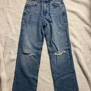 NWT Garage Denim 90s Straight Leg Ripped Jeans Size 1